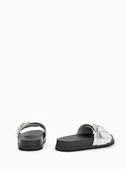 AllSaints Silver Ellie Stud Sliders - Image 5 of 7
