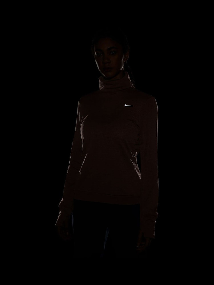Nike Brown Therma-FIT Swift Element Turtleneck Running Top - Image 6 of 6
