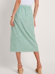 Monsoon Green Athena Stripe Skirt - Image 3 of 5