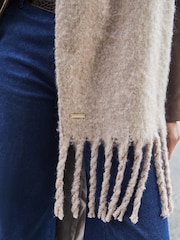 Beige - Lipsy Superpehmeä Harjattu Oversized Huivi - Kuva 4 / 4