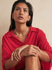 Red Longline Overhead Shirt Cover-Up - Image 3 of 6