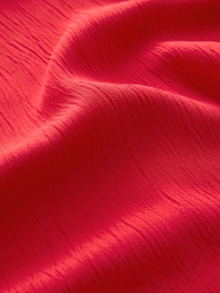 Red Longline Overhead Shirt Cover-Up - Image 6 of 6