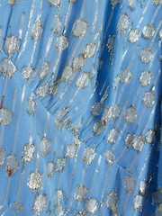 River Island Blue Glitter Tie Back Swing Mini Dress - Image 4 of 4