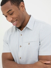 FatFace Whaley Blue Stripe Shirt - Image 3 of 5