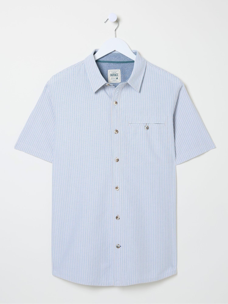 FatFace Whaley Blue Stripe Shirt - Image 5 of 5