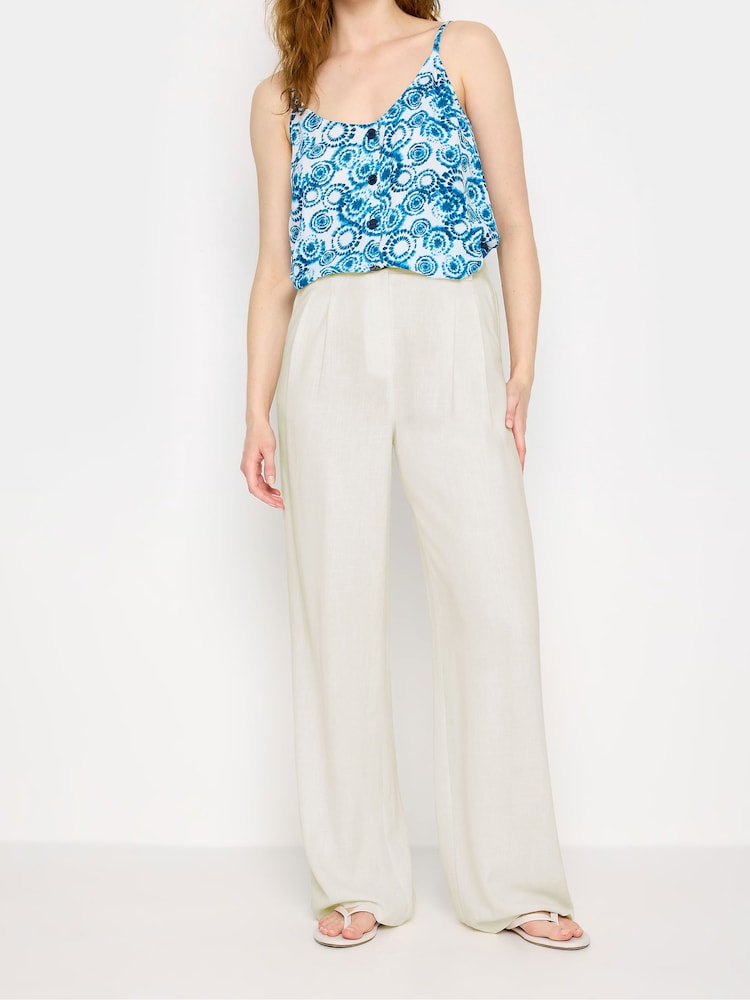 White - Long Tall Sally Linen Wide Leg Trousers - Image 2 of 6 White - Long Tall Sally Linen Wide Leg Trousers - Image 2 of 6