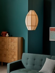 MADE.COM Cream Oval Judah Pendant Light - Image 1 of 5