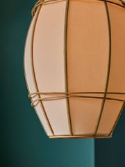 MADE.COM Cream Oval Judah Pendant Light - Image 3 of 5