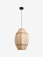 MADE.COM Cream Oval Judah Pendant Light - Image 4 of 5