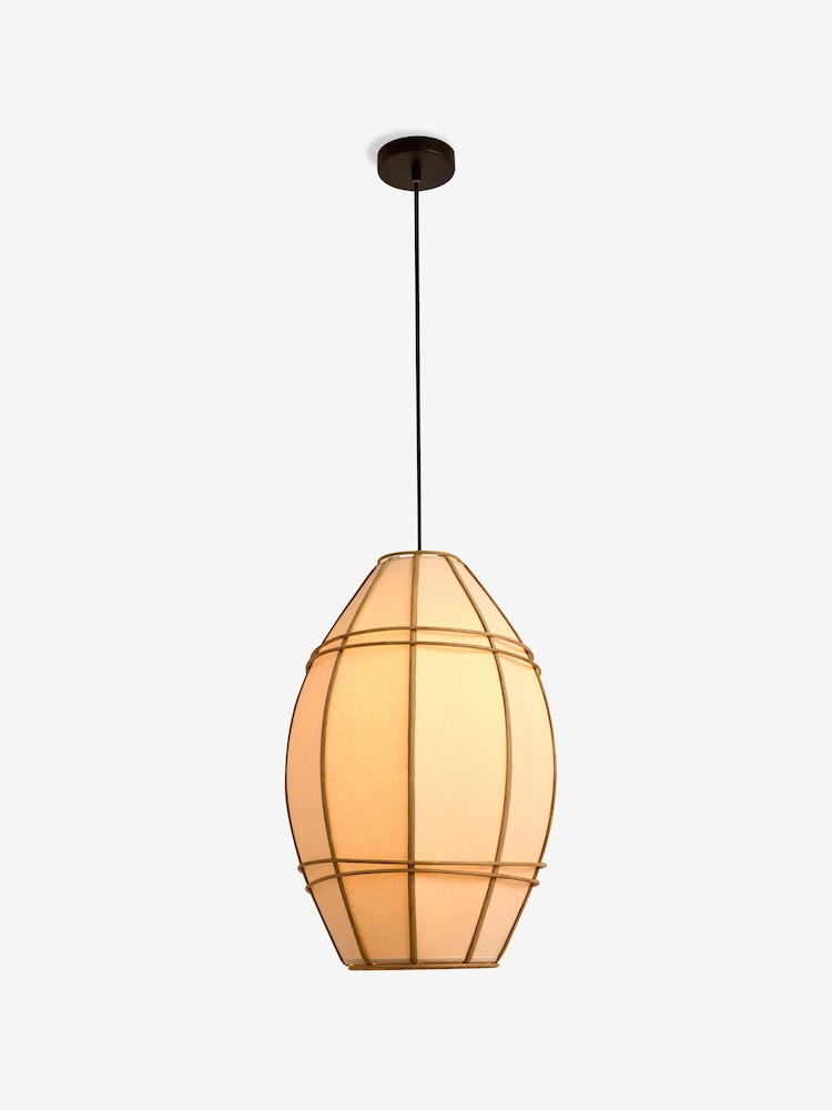MADE.COM Cream Oval Judah Pendant Light - Image 5 of 5