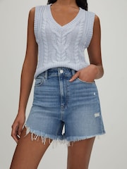Pantalones cortos de denim con bajo sin rematar de Paige - Imagen 1 de 5