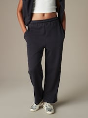 Ink Soft Touch Fleece Lined Heavyweight Wide Leg Joggers - Image 3 of 8