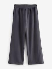 Ink Soft Touch Fleece Lined Heavyweight Wide Leg Joggers - Image 6 of 8