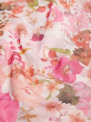 Ted Baker Pink Mildrd Mesh Mini Dress With Shoulder Gathers - Image 3 of 6