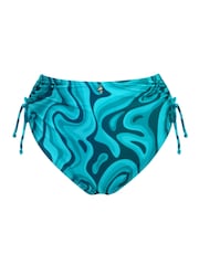 Pour Moi Blue Seychelles Adjustable High Waist Bikini Briefs - Image 3 of 4