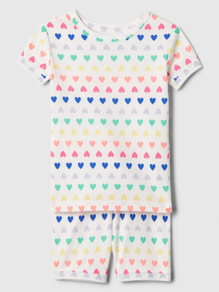 Gap White Heart Cotton Short Pyjama Set (6mths-5yrs) - Image 1 of 3 Gap White Heart Cotton Short Pyjama Set (6mths-5yrs) - Image 1 of 3