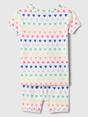 Gap White Heart Cotton Short Pyjama Set (6mths-5yrs) - Image 2 of 3