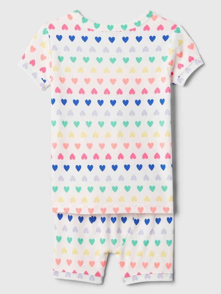 Gap White Heart Cotton Short Pyjama Set (6mths-5yrs) - Image 2 of 3