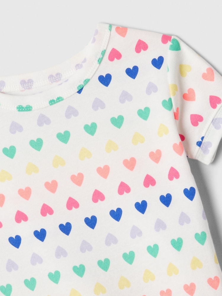 Gap White Heart Cotton Short Pyjama Set (6mths-5yrs) - Image 3 of 3