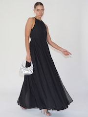 Religion Black Dusk Halter Neck Maxi Dress With Full Skirt - Image 3 of 6