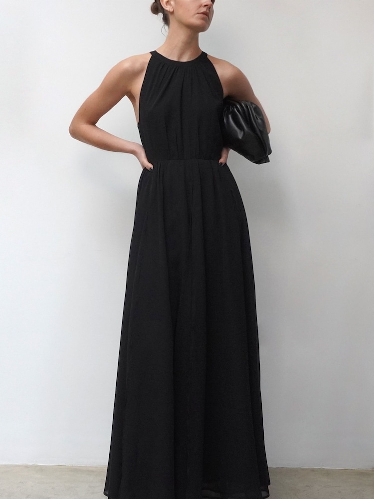 Religion Black Dusk Halter Neck Maxi Dress With Full Skirt - Image 5 of 5 Religion Black Dusk Halter Neck Maxi Dress With Full Skirt - Image 5 of 5