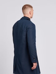U.S. Polo Assn. Blue Mens 100% Cotton Flat Front Trench Coat - Image 2 of 8