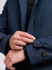 U.S. Polo Assn. Blue Mens 100% Cotton Flat Front Trench Coat - Image 7 of 8