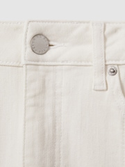 Reiss Ivory Danica High Rise Denim Midi Skirt - Image 5 of 5
