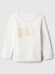 Gap White Glitter Logo Baby Sweatshirt (Newborn-5yrs) - Image 1 of 1