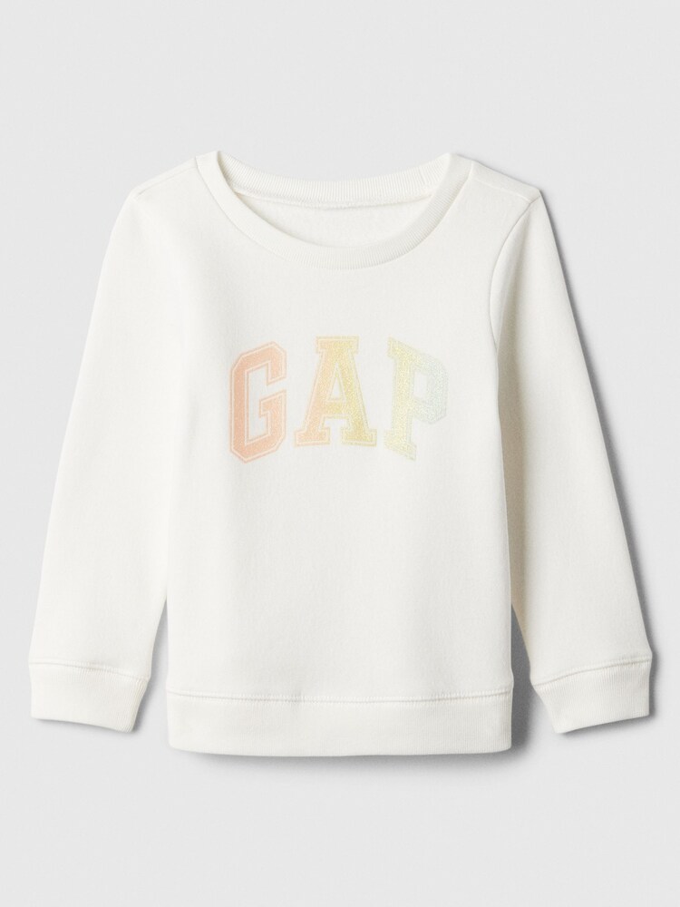 Gap White Glitter Logo Baby Sweatshirt (Newborn-5yrs) - Image 1 of 1 Gap White Glitter Logo Baby Sweatshirt (Newborn-5yrs) - Image 1 of 1
