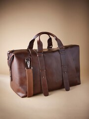 Brown Signature Leather Holdall - Image 1 of 9