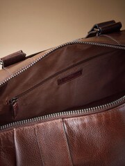 Brown Signature Leather Holdall - Image 6 of 9