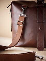 Brown Signature Leather Holdall - Image 8 of 9