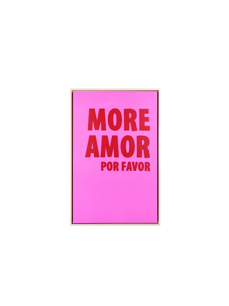 pt, Pink More Amor Por Favor Wall Art - Image 3 of 3