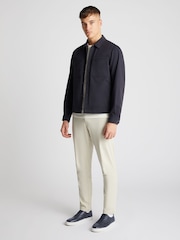 Remus Uomo Blue Regular Fit 100% Cotton Twill Utility Jacket - Image 2 of 6