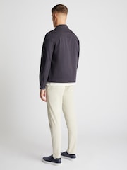 Remus Uomo Blue Regular Fit 100% Cotton Twill Utility Jacket - Image 3 of 6