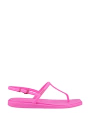 Crocs Pink Miami Thong Flip Flops - Image 1 of 4