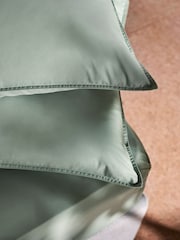 MADE.COM Sage Green Cosy Washed Cotton Pillowcase Set of 2 - Image 2 of 4