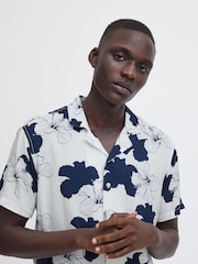 Blend Blue Floral Short Sleeve Shirt - Image 4 of 5