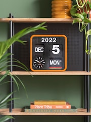 Karlsson Orange Mini Flip Wall Clock - Image 1 of 2