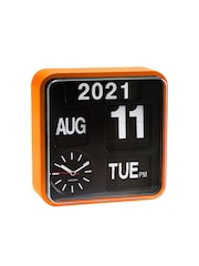 Karlsson Orange Mini Flip Wall Clock - Image 2 of 2