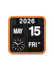 Karlsson Orange Mini Flip Wall Clock - Image 3 of 3