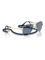 Ray-Ban Junior Gold Tone Rj9506S Pilot Sunglasses - Image 1 of 6