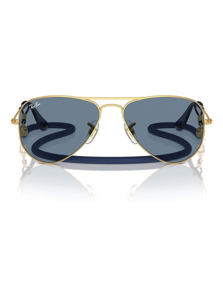 Ray-Ban Junior Gold Tone Rj9506S Pilot Sunglasses - Image 2 of 6