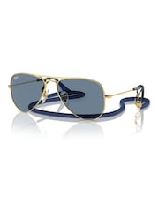 Ray-Ban Junior Gold Tone Rj9506S Pilot Sunglasses - Image 3 of 6