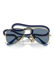 Ray-Ban Junior Gold Tone Rj9506S Pilot Sunglasses - Image 6 of 6