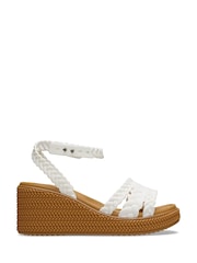 Crocs White Crocs Marble Brown Sandals - Image 1 of 3
