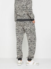 Long Tall Sally Charcoal Grey & Brown Leopard Print Cuffed Joggers - Image 3 of 4