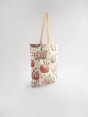 Cream 100% Cotton Pumpkin Reusable Bag For Life - Image 3 of 7