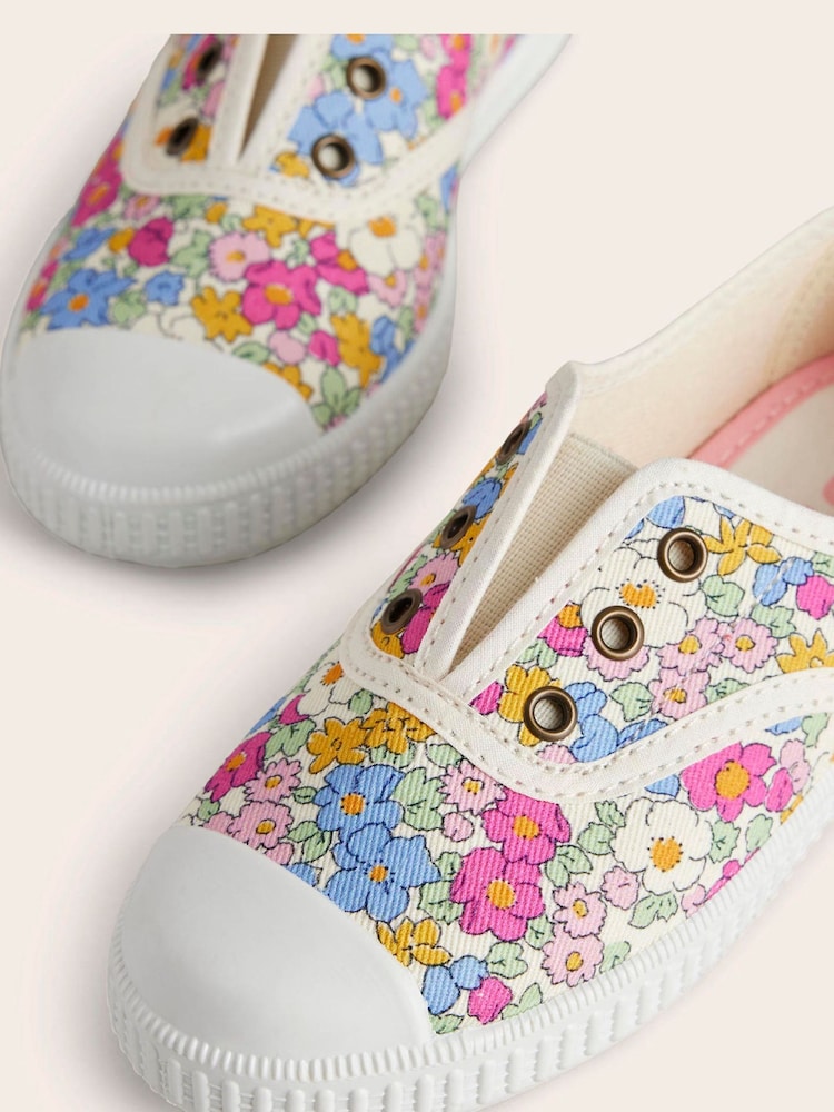Boden Pink Laceless Canvas Pull-Ons Shoes - Image 3 of 3